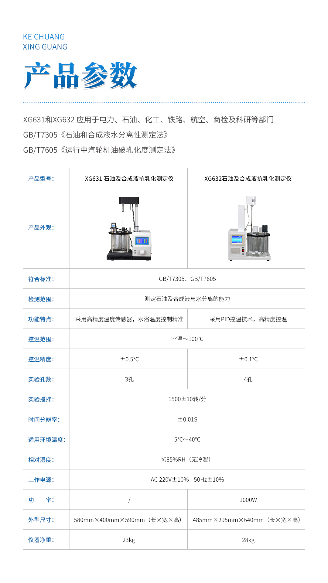 XG631石油及合成液抗乳化測(cè)定儀
